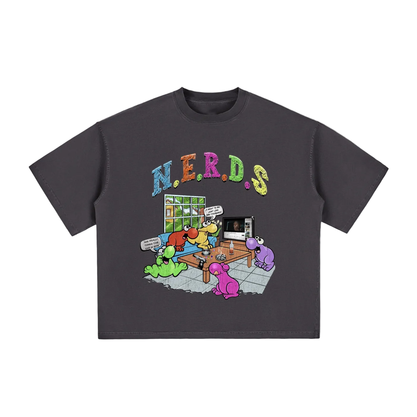 N.E.R.D.S Black Heavyweight Tee