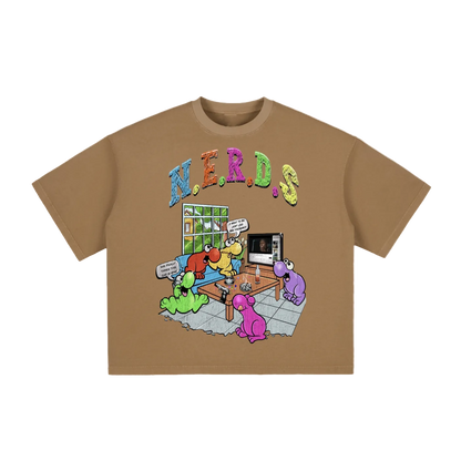 N.E.R.D.S. Brown Heavyweight Tee
