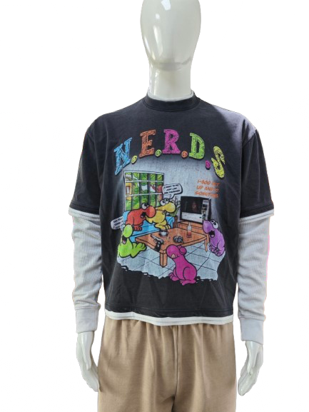 N.E.R.D.S Double Layer Waffle Long Sleeve